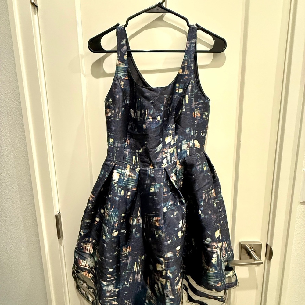 Sachin + Babi Navy and White Kids Formal Dress